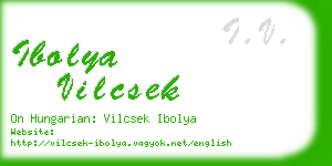 ibolya vilcsek business card